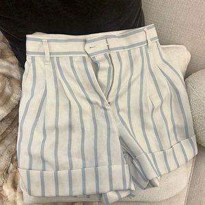 Aritzia blue and white shorts